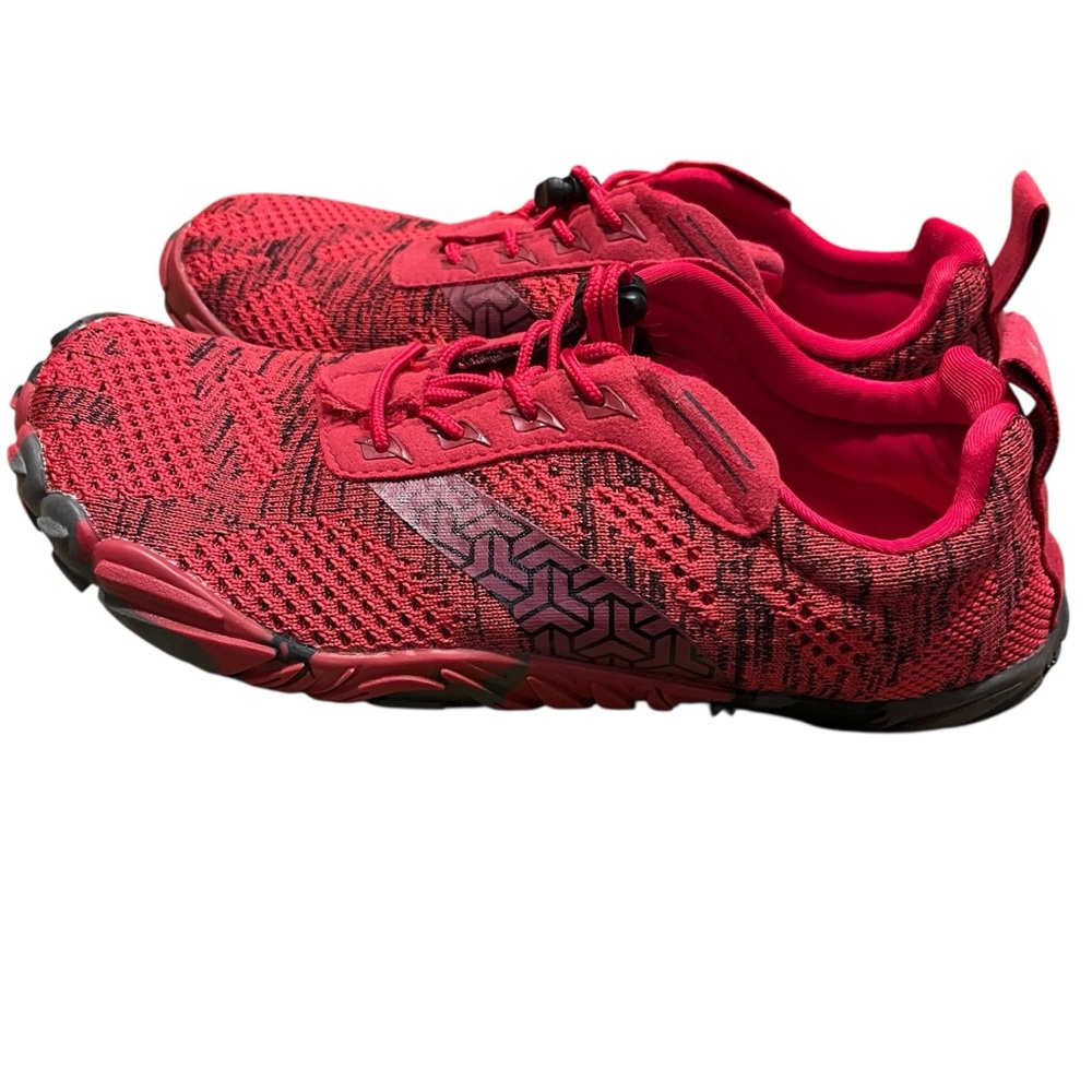 Vibram Women’s Red Black Trail Running Minimal Shoes Size US 6.5  37 - Picture 2 of 9